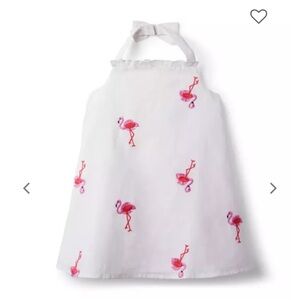 NEW Janie&Jack Flamingo Embroidered Halter Dress